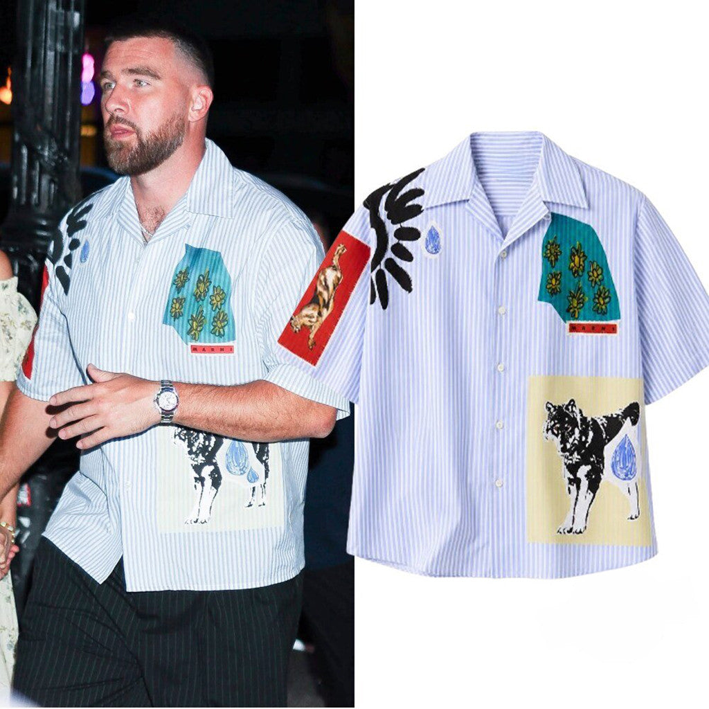 Travis Kelce In New York 2026 Hawaiian Shirt Dog Lover Clothes Best Father's Day Gifts For Dad