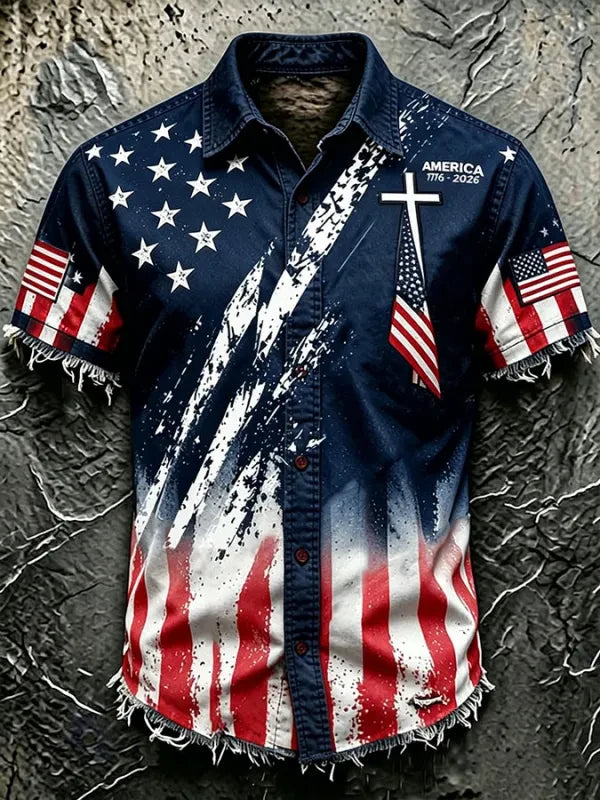 America 250 Years 1776 2026 Hawaiian Shirt Clothes For July 4Th Patriotic Gifts Idea