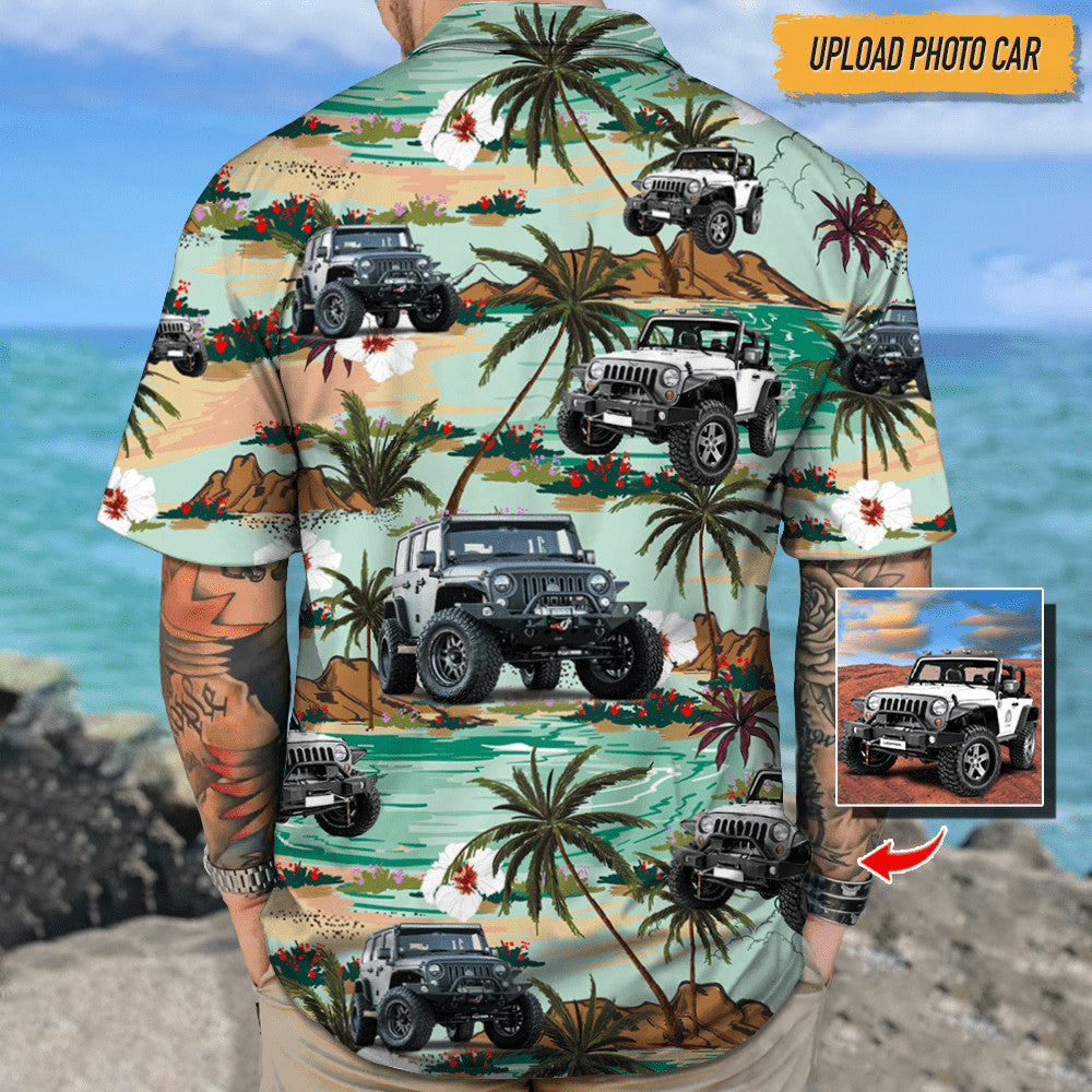 Personalized Car Photo Hawaiian Shirt Summer Vibe Apparel Father's Day Gifts For Him