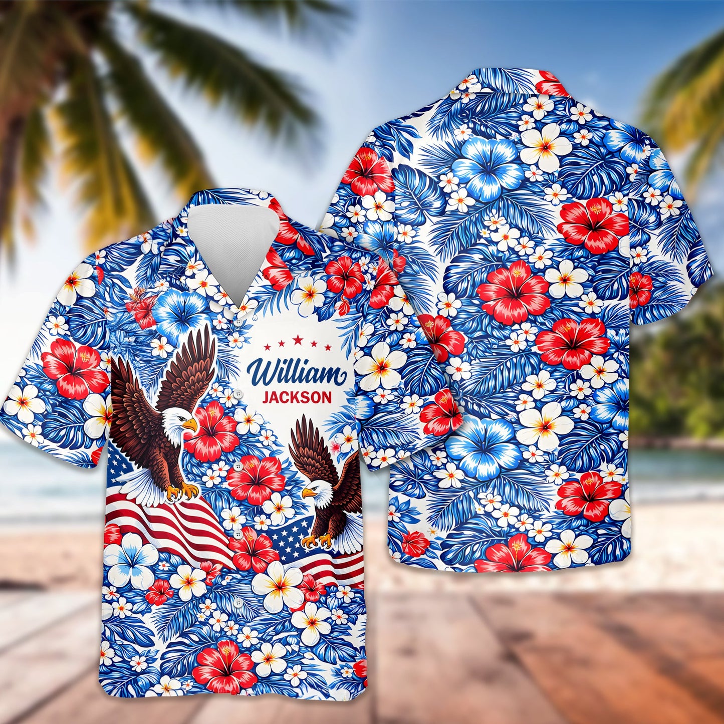 Personalized Eagle 4Th Of July Hawaiian Shirt Independence Day Outfits Gifts For Boyfriend