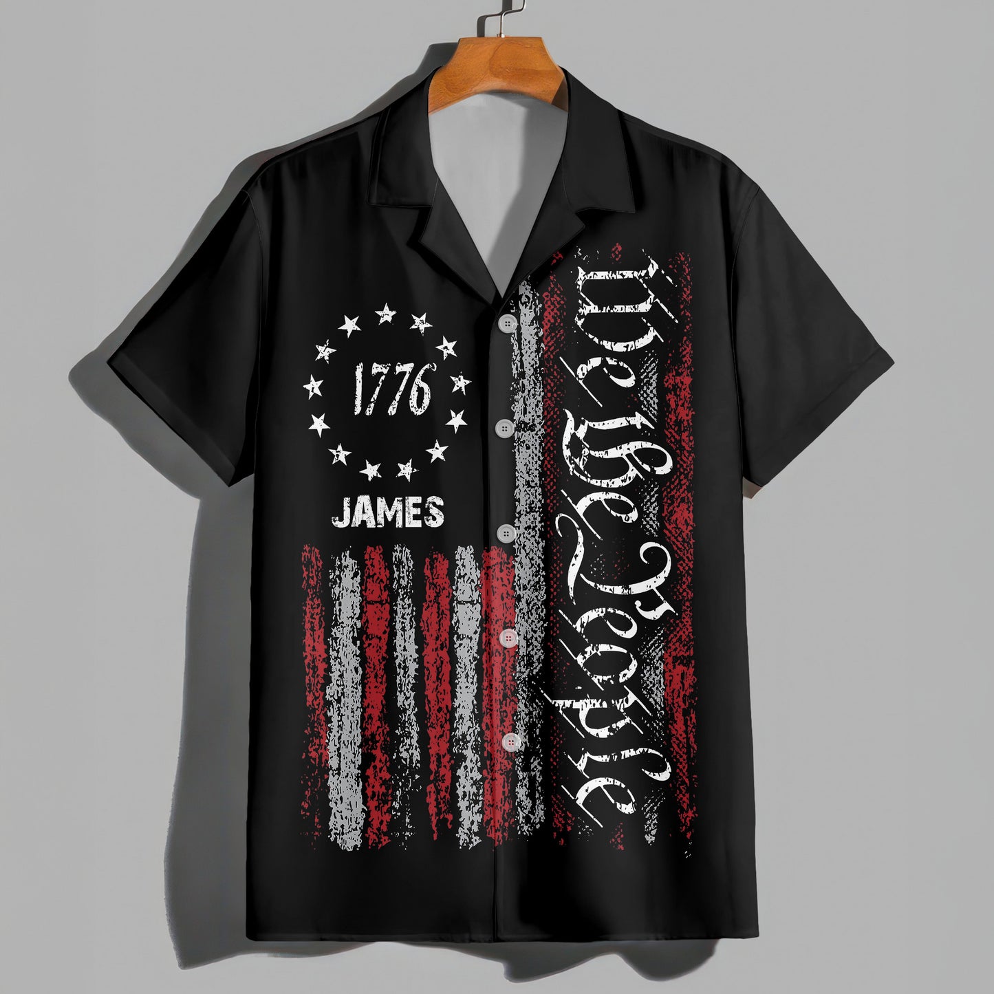 Personalized We The People 1776 Hawaiian Shirt USA Flag Apparel 4Th Of July Present Idea