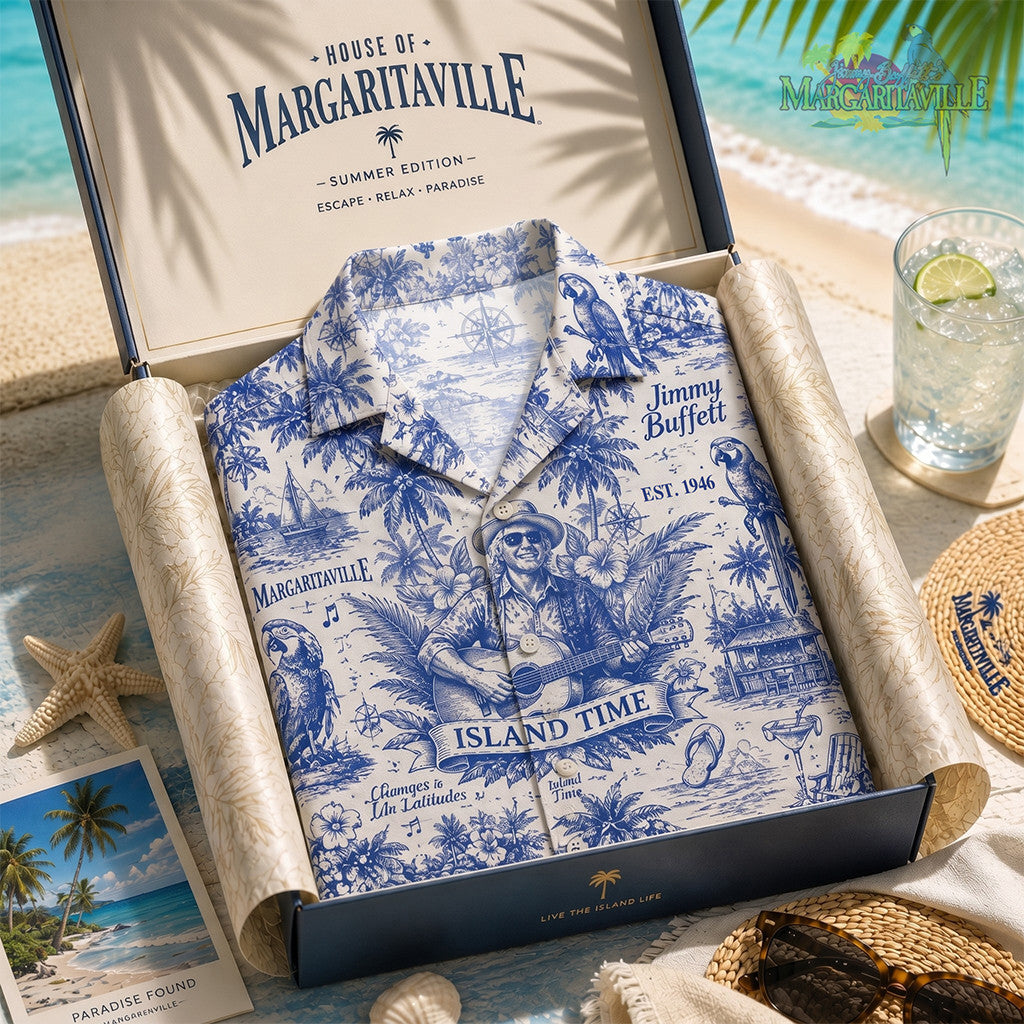 Jimmy Buffett Margaritaville Island Time Hawaiian Shirt Summer Outfits Jimmy Buffett Merch