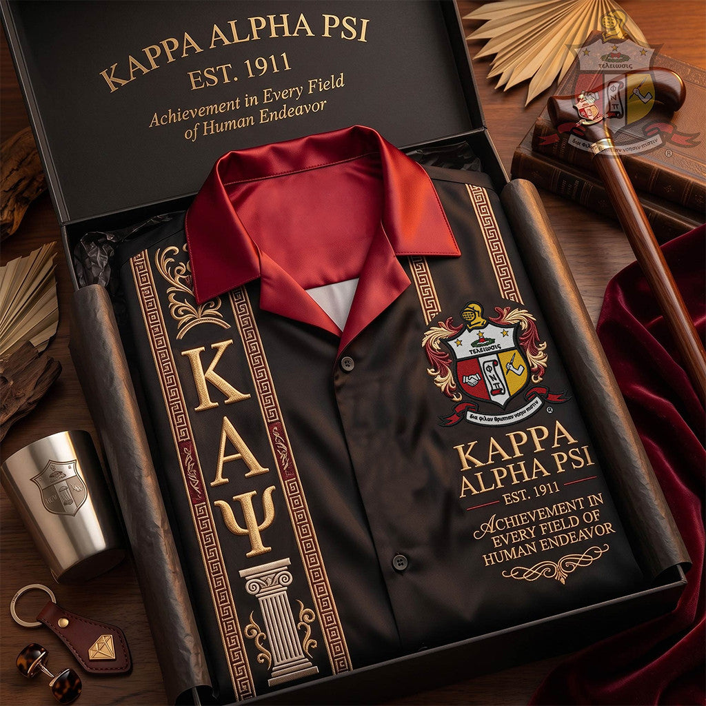 Kappa Alpha Psi Hawaiian Shirt Achievement In Every Field Of Human Endeavor KAP Fraternity Merch