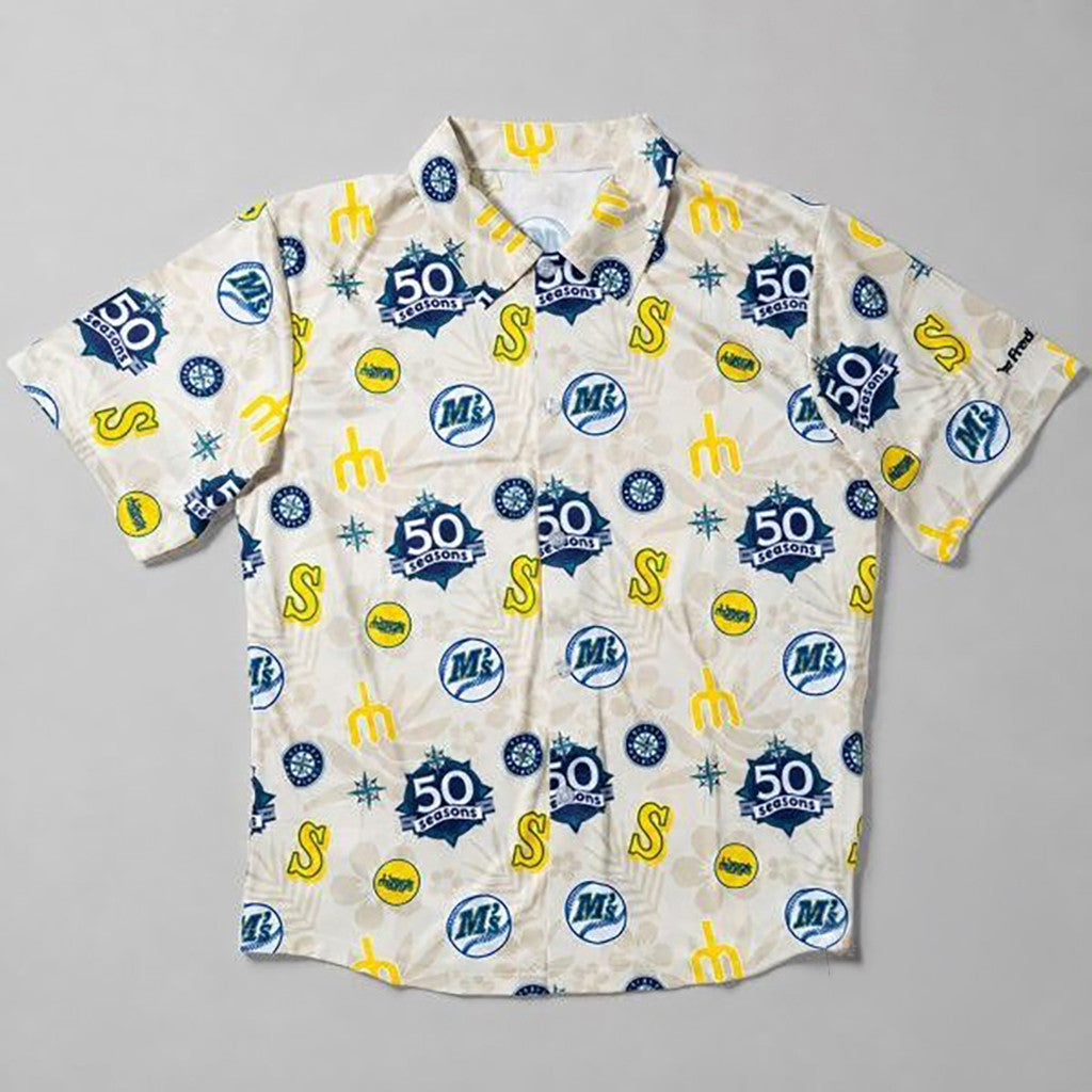 Seattle Mariners 50 Seasons Hawaiian Shirt 2026 Seattle Mariners Merch Gift For Baseball Fans