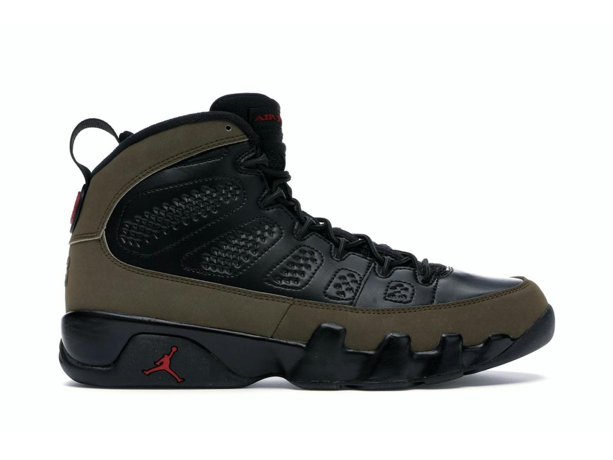 Air Jordan 9 Retro Olive 2012 Black Light Olive Varsity Red 302370-020 - savito