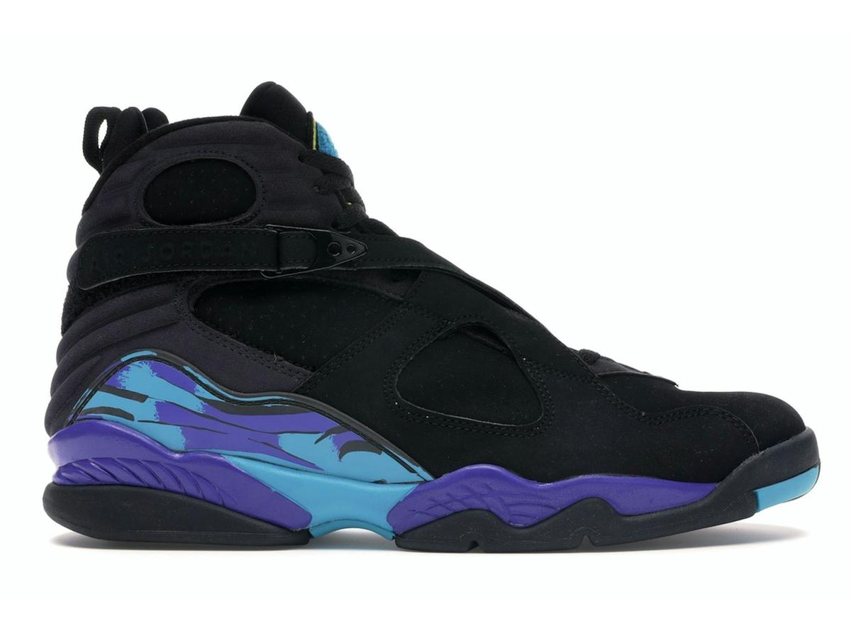 Jordan 8 Retro Aqua 2007 Shoes Black Bright Concord Aqua Tone 305381-041 - savito