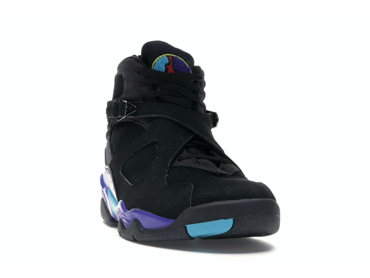 Jordan 8 Retro Aqua 2007 Shoes Black Bright Concord Aqua Tone 305381-041 - savito