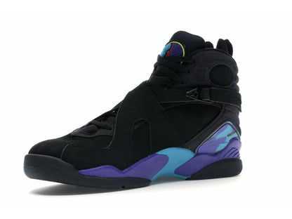 Jordan 8 Retro Aqua 2007 Shoes Black Bright Concord Aqua Tone 305381-041 - savito