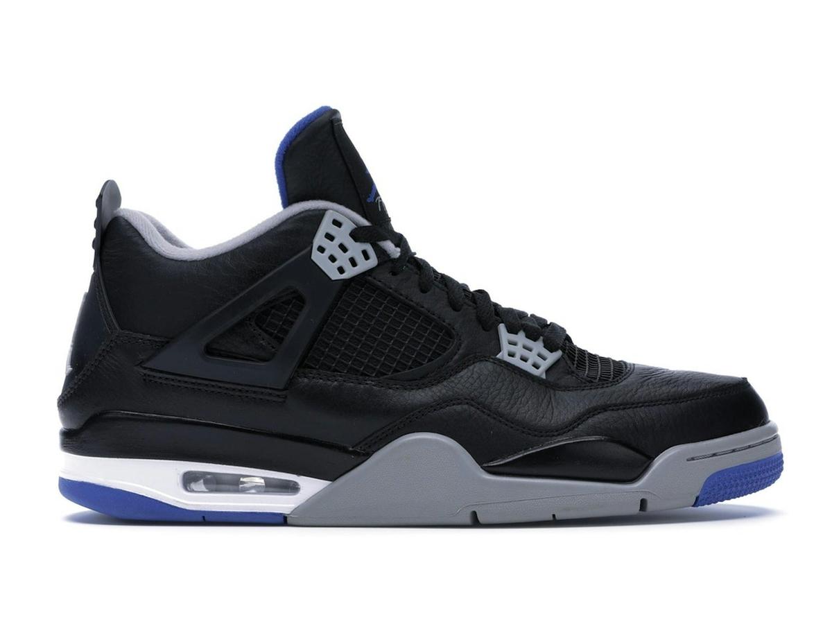 Jordan 4 Retro Motorsports Alternate Sneakers Black Game Royal 308497-006 - savito