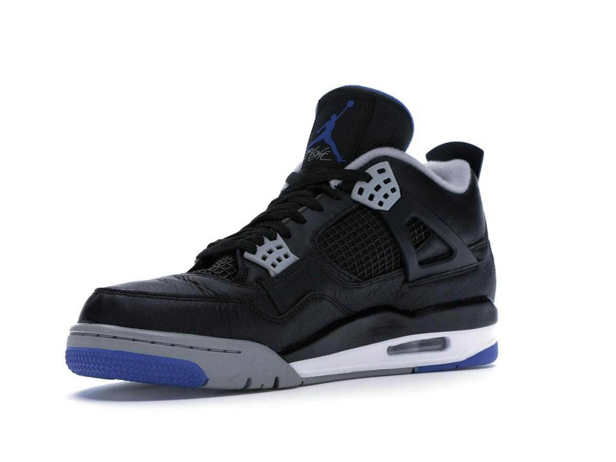 Jordan 4 Retro Motorsports Alternate Sneakers Black Game Royal 308497-006 - savito