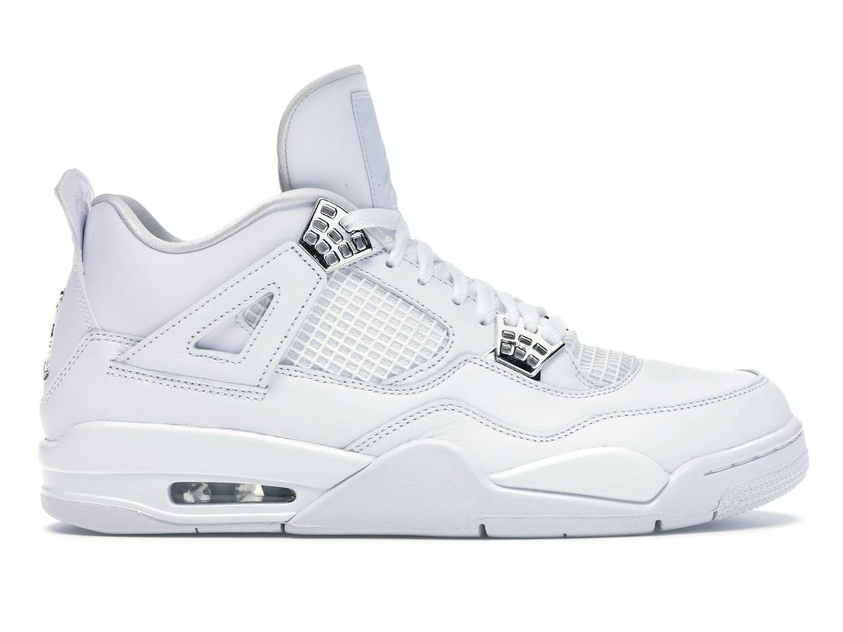 Jordan 4 Retro Pure Money (2017) White Metallic Silver Pure Platinum 308497-100 - savito