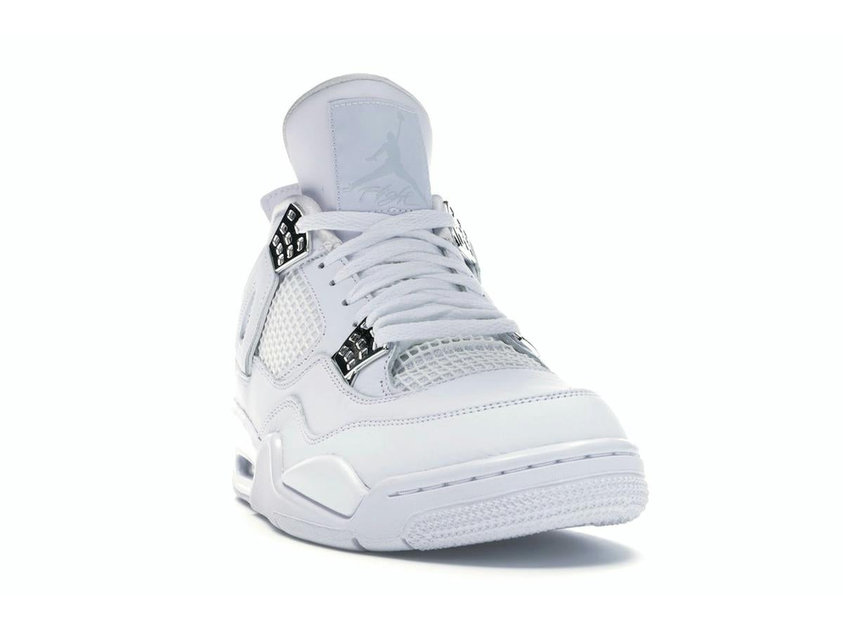 Jordan 4 Retro Pure Money (2017) White Metallic Silver Pure Platinum 308497-100 - savito