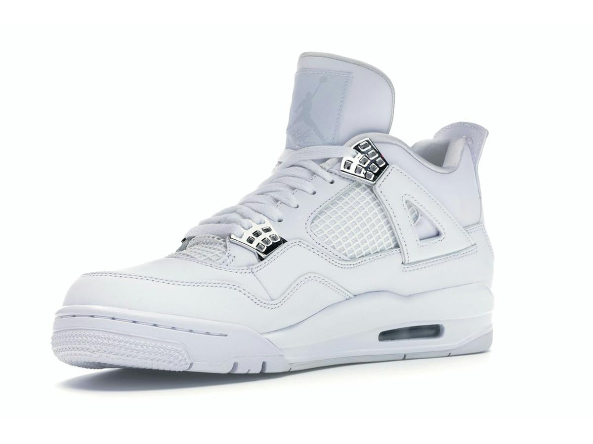 Jordan 4 Retro Pure Money (2017) White Metallic Silver Pure Platinum 308497-100 - savito
