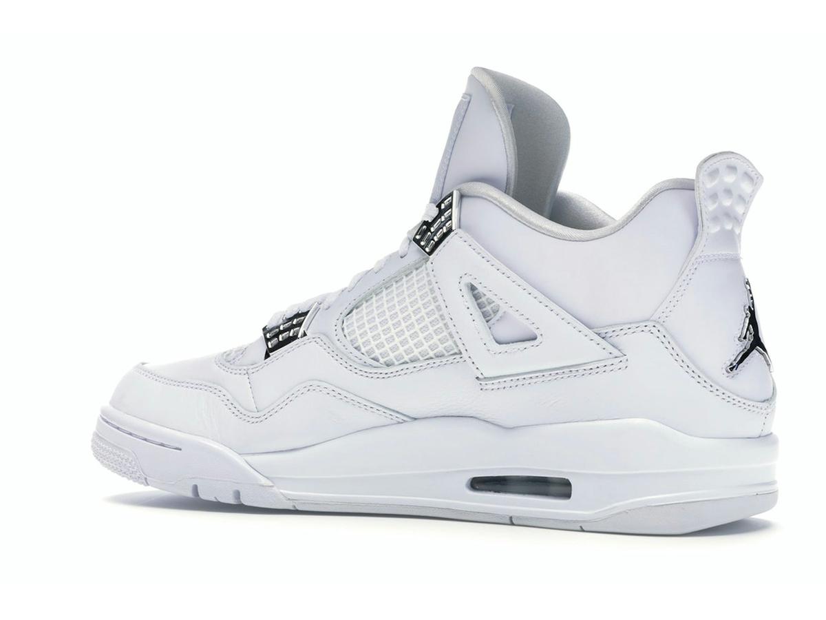 Jordan 4 Retro Pure Money (2017) White Metallic Silver Pure Platinum 308497-100 - savito
