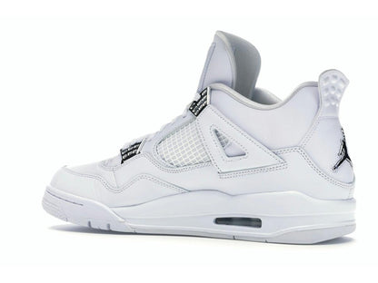 Jordan 4 Retro Pure Money (2017) White Metallic Silver Pure Platinum 308497-100 - savito