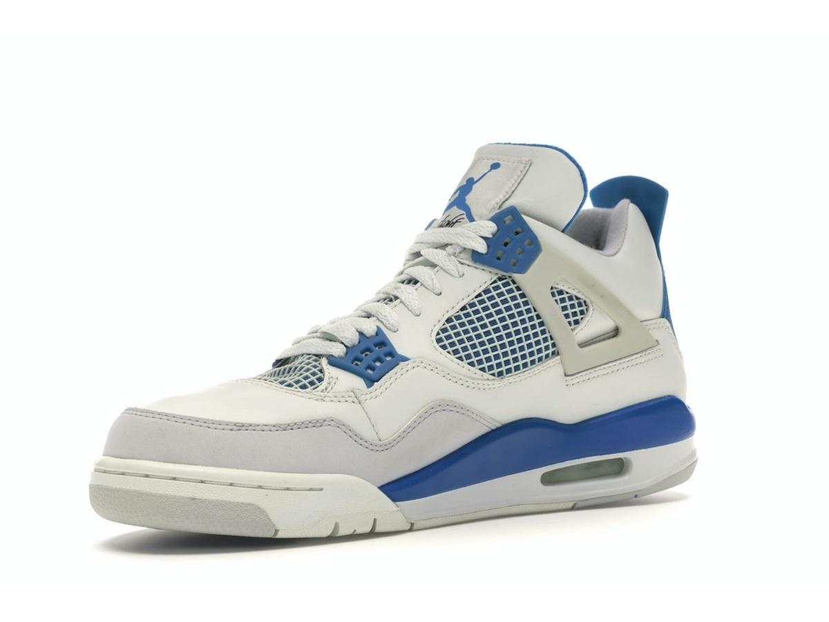 Jordan 4 Retro Military Blue (2006) 308497-141 White Military Blue Neutral Grey - savito