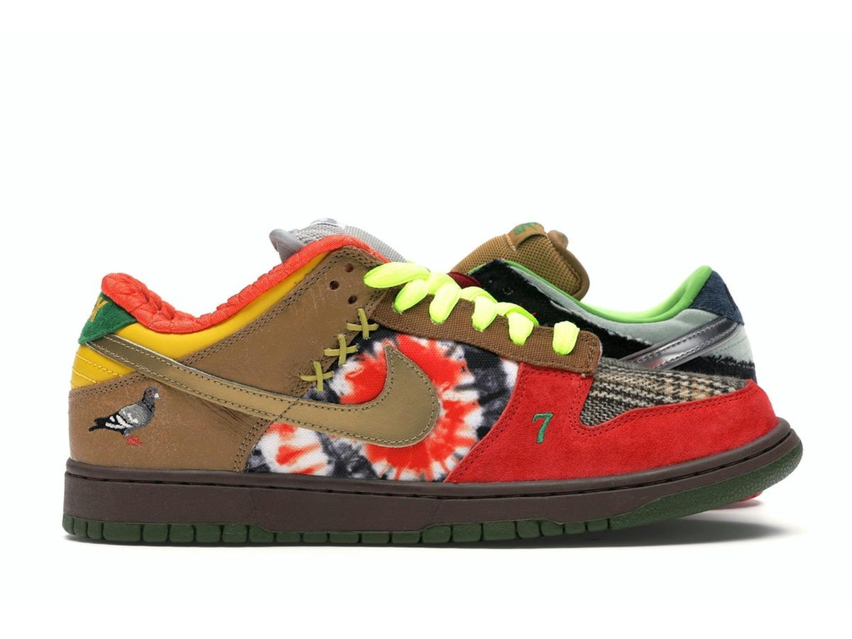 Nike SB Dunk Low What the Dunk 318403-141 WHITE/COLLEGE BLUE-CHROME-DEEP RED - savito