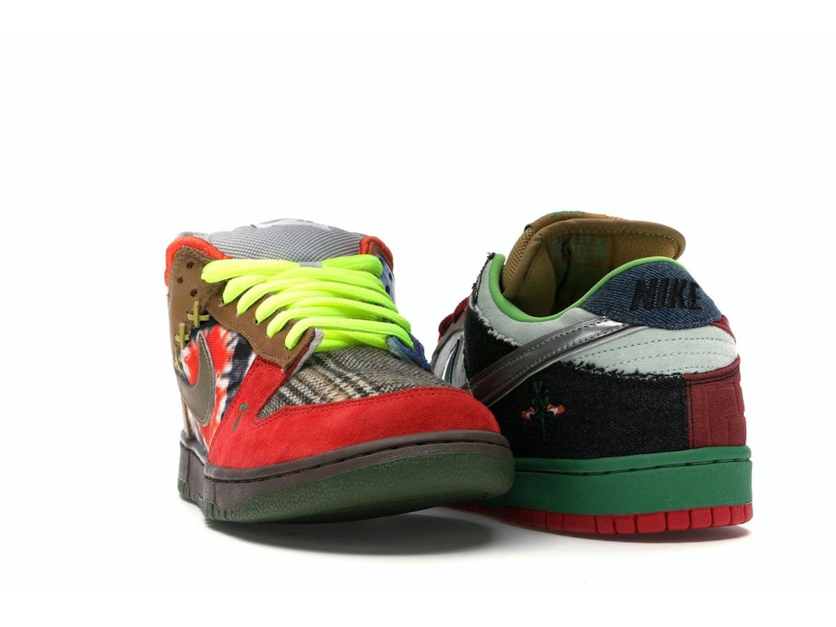 Nike SB Dunk Low What the Dunk 318403-141 WHITE/COLLEGE BLUE-CHROME-DEEP RED - savito