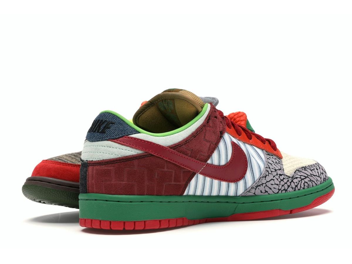 Nike SB Dunk Low What the Dunk 318403-141 WHITE/COLLEGE BLUE-CHROME-DEEP RED - savito