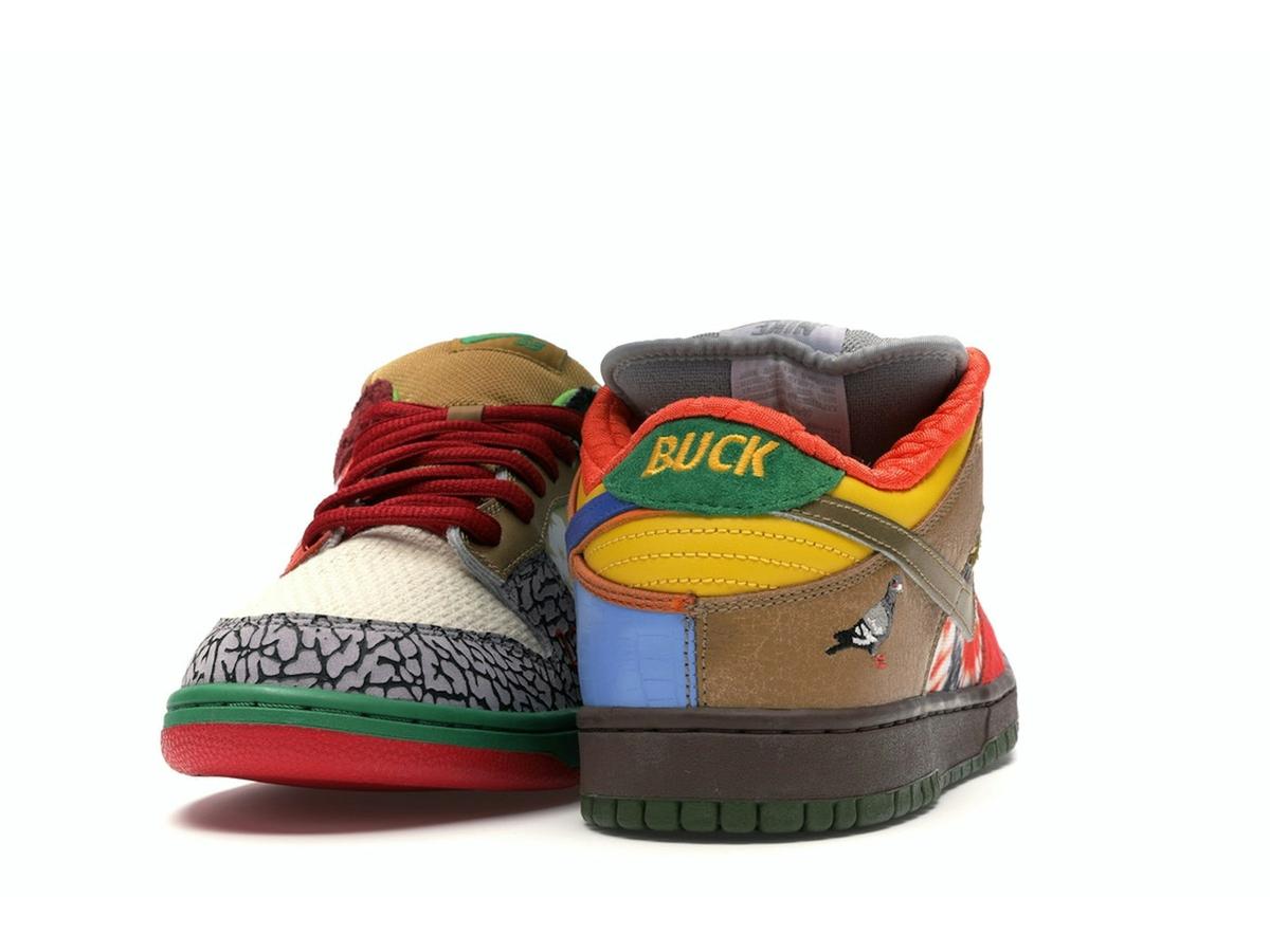 Nike SB Dunk Low What the Dunk 318403-141 WHITE/COLLEGE BLUE-CHROME-DEEP RED - savito