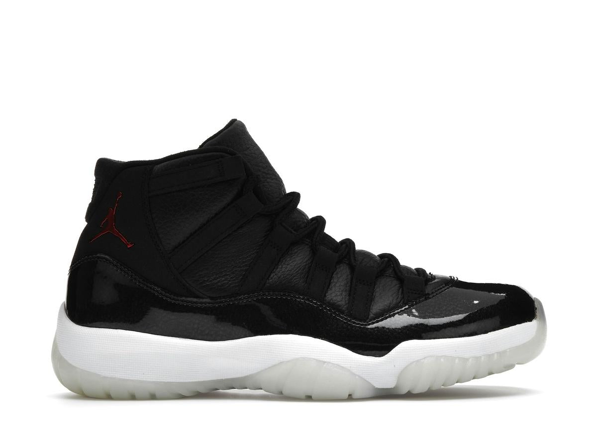 Air Jordan 11 Retro 72-10 Black Gym Red Sneakers 378037-002 - savito