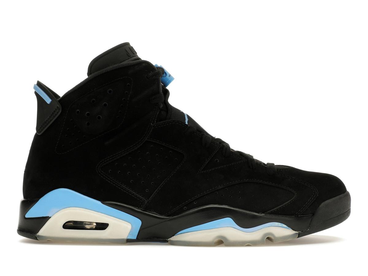 Jordan 6 Retro UNC 384664-006 Black University Blue Sneakers - savito