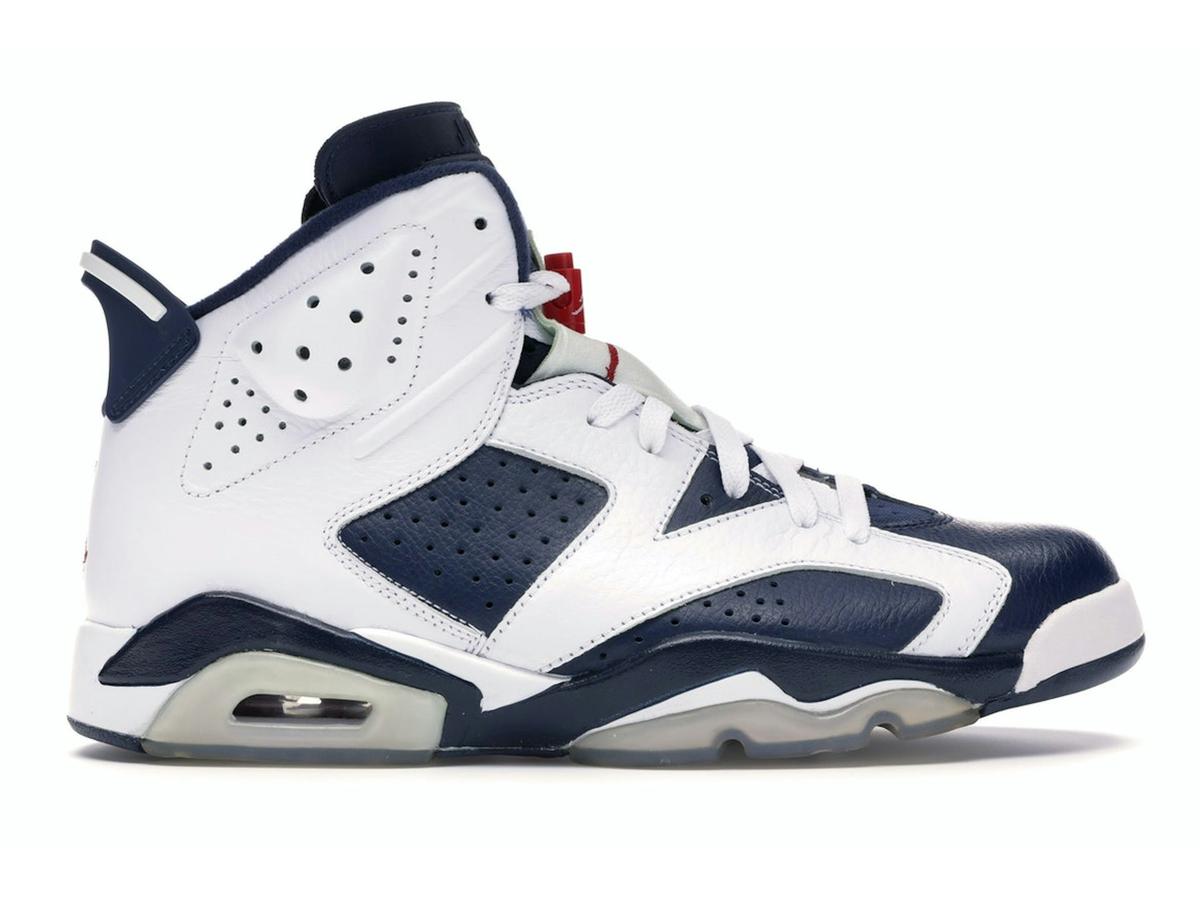 Air Jordan 6 Retro Olympic London 2012 White Midnight Navy Varsity Red 384664-130 - savito