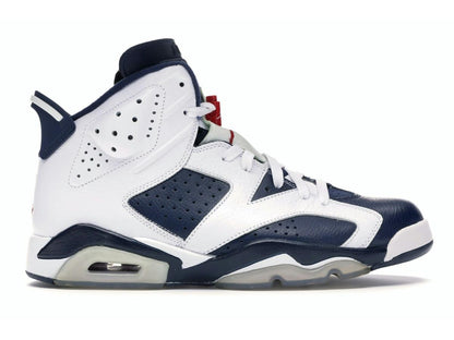Air Jordan 6 Retro Olympic London 2012 White Midnight Navy Varsity Red 384664-130 - savito