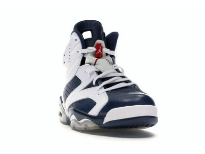 Air Jordan 6 Retro Olympic London 2012 White Midnight Navy Varsity Red 384664-130 - savito
