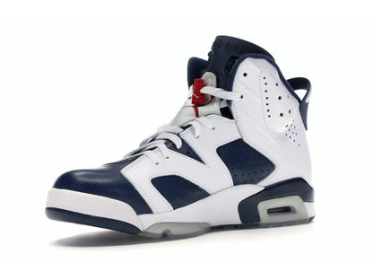 Air Jordan 6 Retro Olympic London 2012 White Midnight Navy Varsity Red 384664-130 - savito