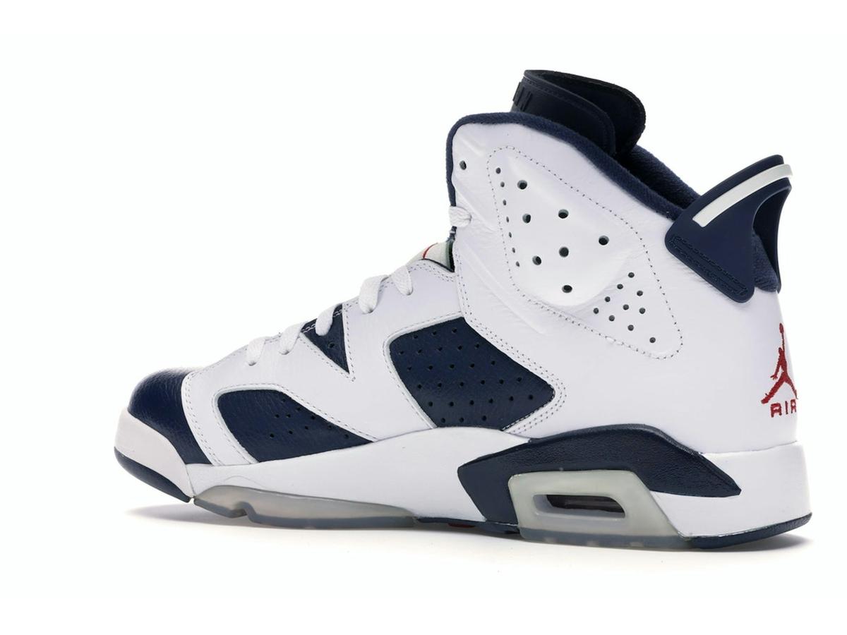 Air Jordan 6 Retro Olympic London 2012 White Midnight Navy Varsity Red 384664-130 - savito