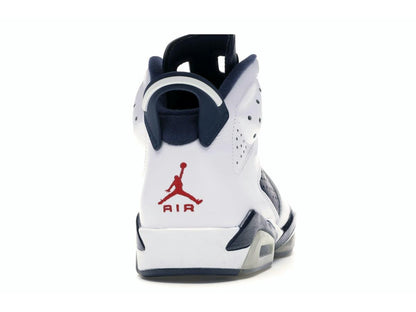 Air Jordan 6 Retro Olympic London 2012 White Midnight Navy Varsity Red 384664-130 - savito