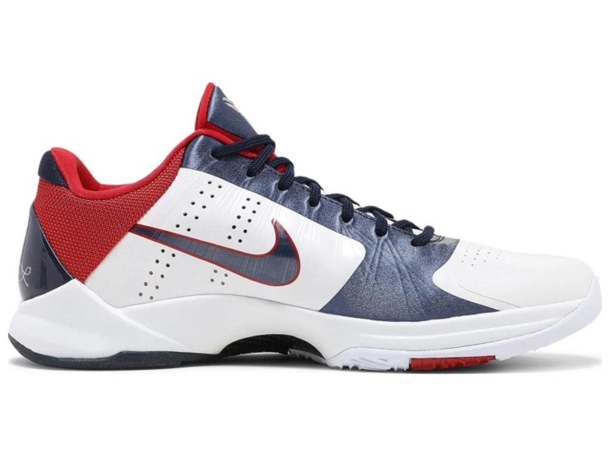 Nike Zoom Kobe 5 XDR 'Usa' White Obsidian Sport Red 386430-103 - savito