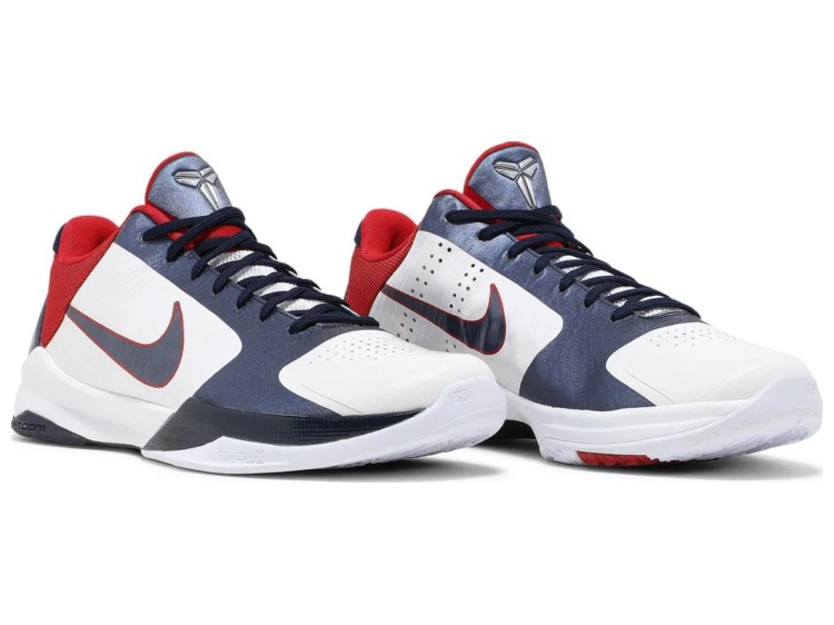 Nike Zoom Kobe 5 XDR 'Usa' White Obsidian Sport Red 386430-103 - savito