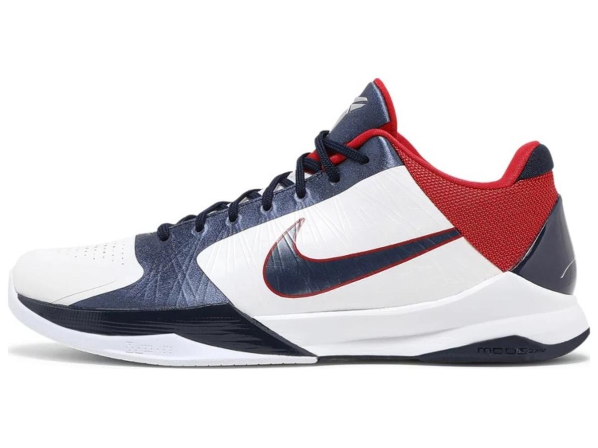 Nike Zoom Kobe 5 XDR 'Usa' White Obsidian Sport Red 386430-103 - savito