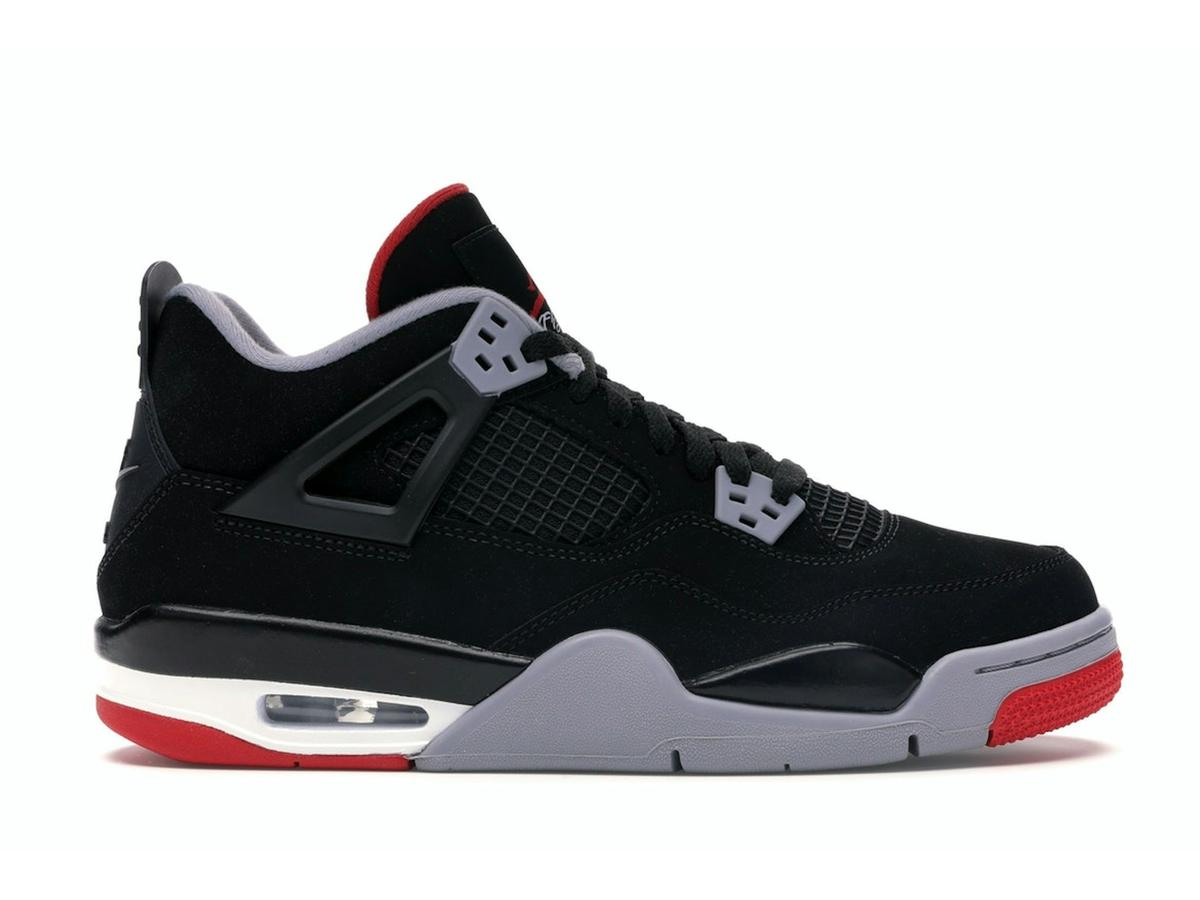 Jordan 4 Retro Bred 2019 GS Black Fire Red Cement Grey 408452-060 - savito