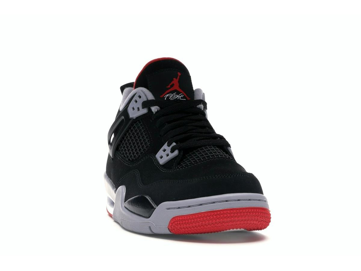 Jordan 4 Retro Bred 2019 GS Black Fire Red Cement Grey 408452-060 - savito