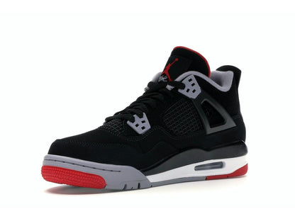 Jordan 4 Retro Bred 2019 GS Black Fire Red Cement Grey 408452-060 - savito