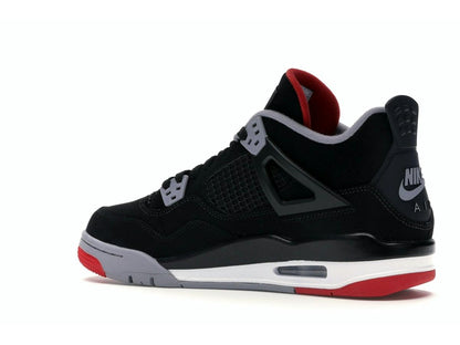 Jordan 4 Retro Bred 2019 GS Black Fire Red Cement Grey 408452-060 - savito