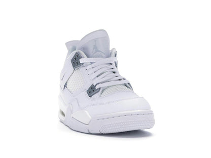 Air Jordan 4 Retro Pure Money (2017) (GS) White Metallic Silver Pure Platinum 408452-100 - savito