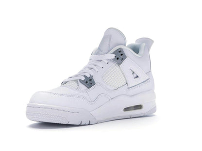 Air Jordan 4 Retro Pure Money (2017) (GS) White Metallic Silver Pure Platinum 408452-100 - savito