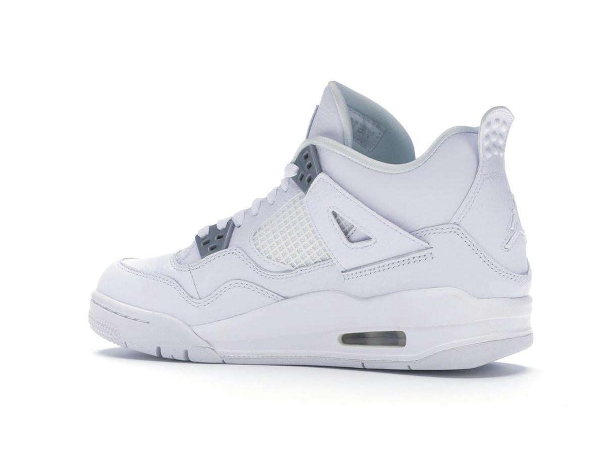 Air Jordan 4 Retro Pure Money (2017) (GS) White Metallic Silver Pure Platinum 408452-100 - savito
