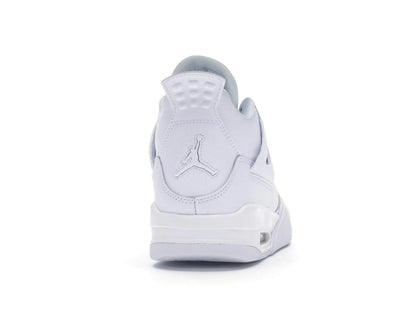 Air Jordan 4 Retro Pure Money (2017) (GS) White Metallic Silver Pure Platinum 408452-100 - savito
