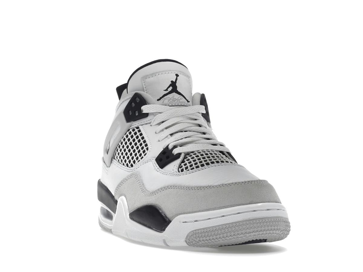 Jordan 4 Retro Military Black (GS) 408452-111 White Black Neutral Grey - savito