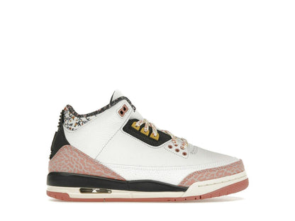 Jordan 3 Retro Vintage Floral GS White Pink Leopard - savito