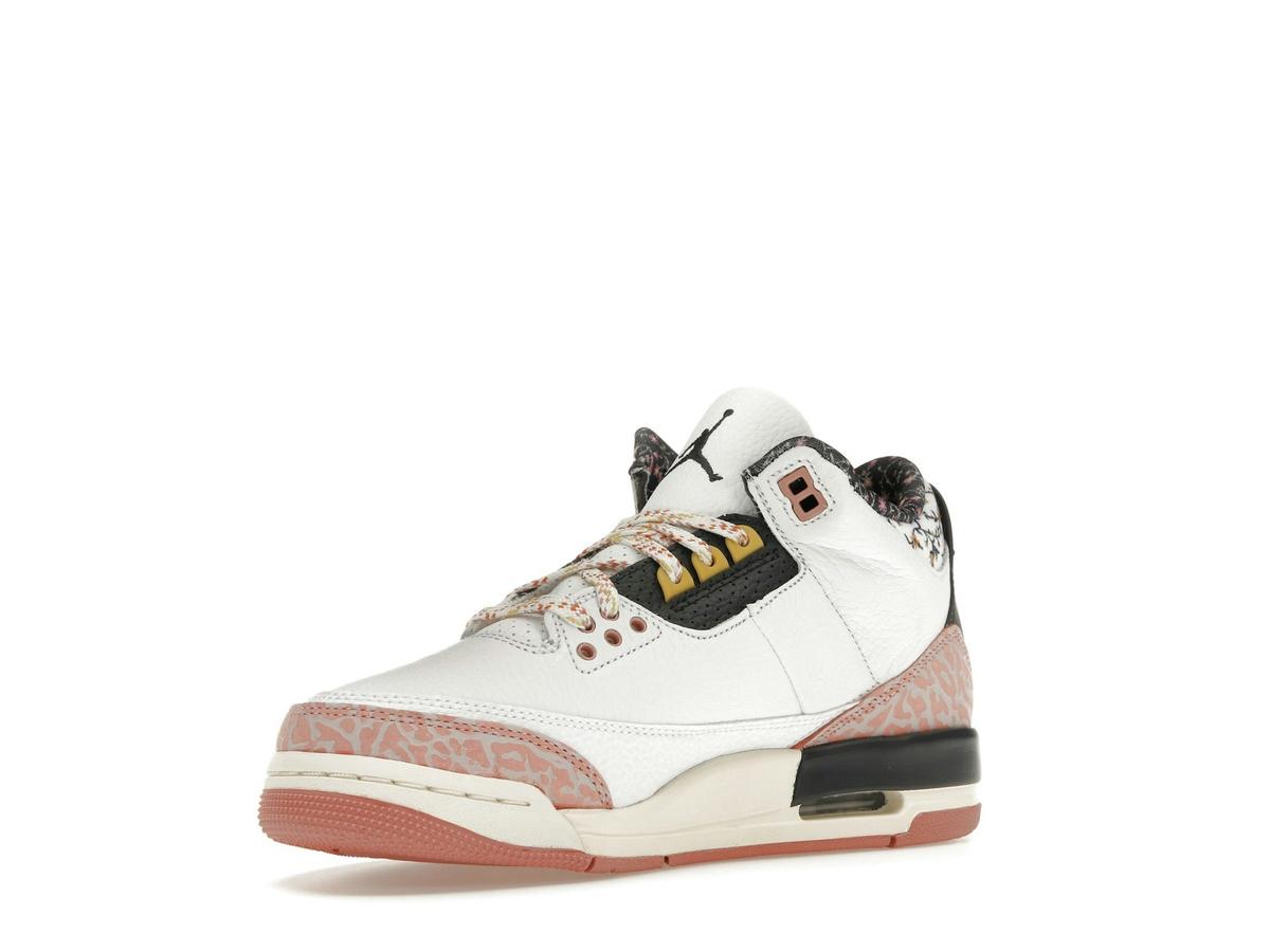 Jordan 3 Retro Vintage Floral GS White Pink Leopard - savito