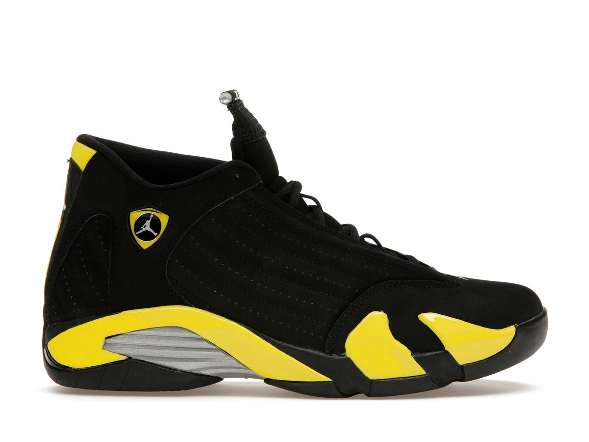 Jordan 14 Retro Thunder Black Vibrant Yellow White 487471-070 - savito