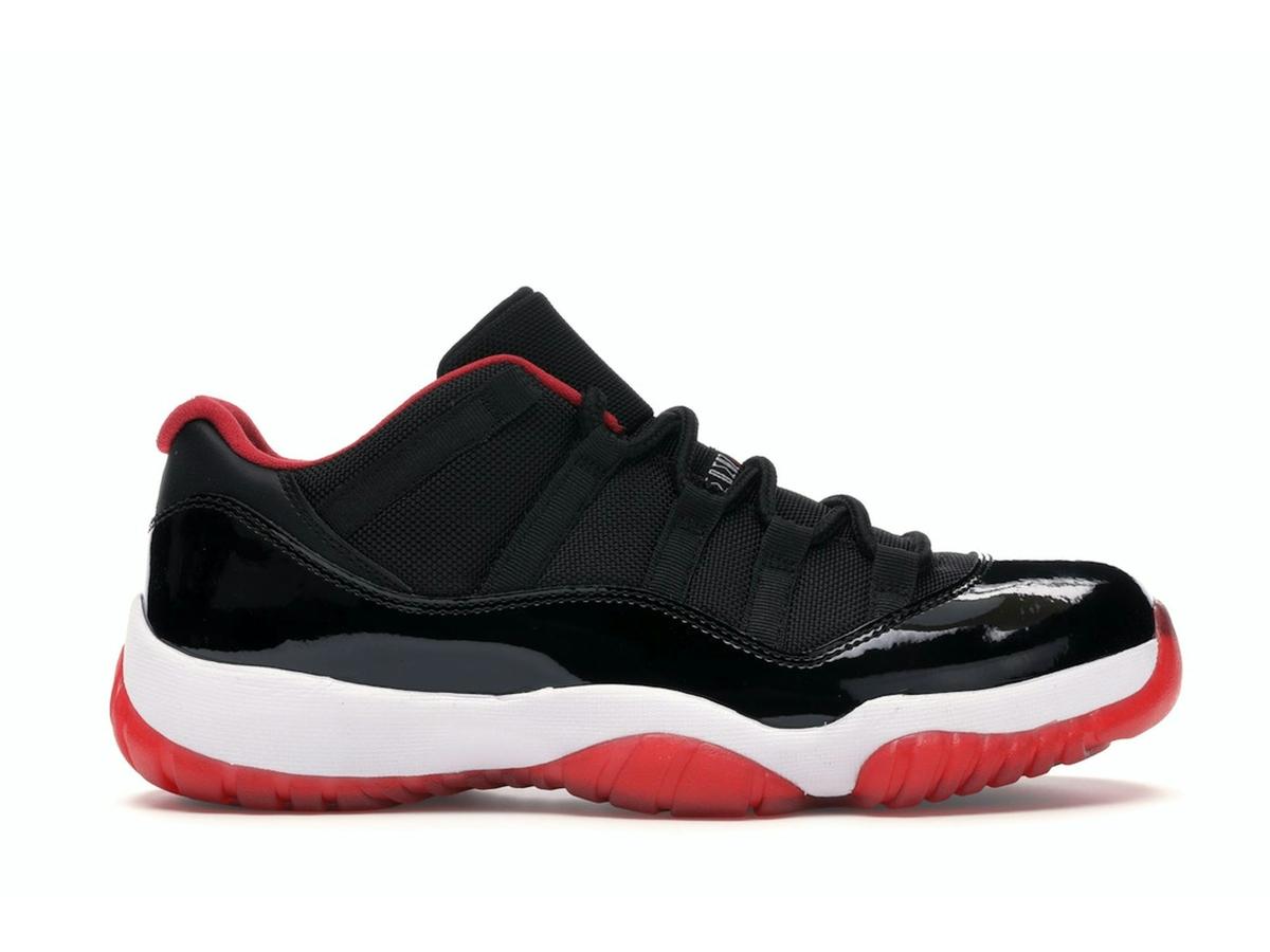 Men's Jordan 11 Retro Low Bred Black True Red-White 528895-012 - savito