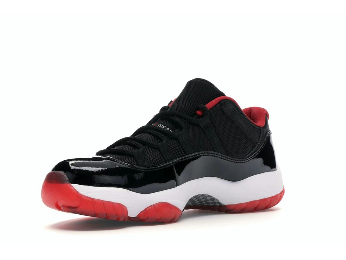 Men's Jordan 11 Retro Low Bred Black True Red-White 528895-012 - savito