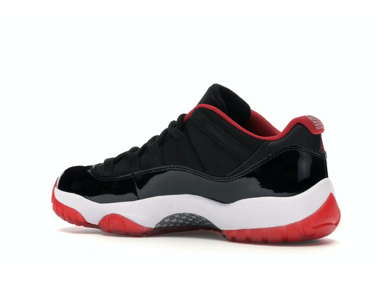 Men's Jordan 11 Retro Low Bred Black True Red-White 528895-012 - savito